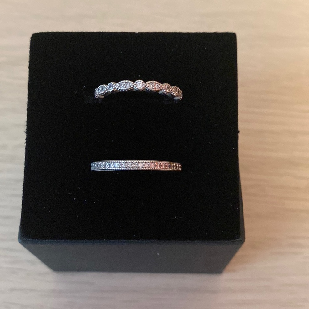 Silver stacking rings